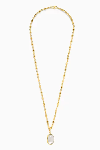 Rock Necklace in 24kt Gold-plated Brass