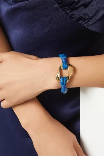 سوار لايا بتصميم حبال نحاس مطلي ذهب عيار 24