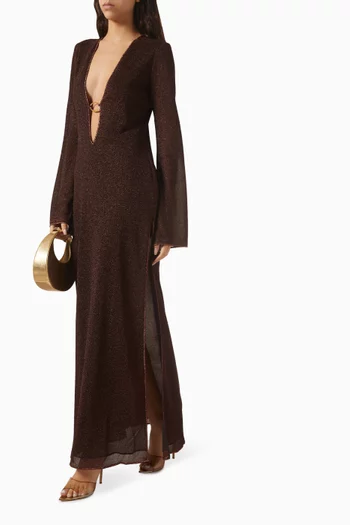 قفطان لوميير طويل بحلية على شكل حرف O‏