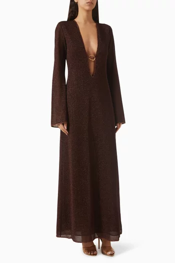 قفطان لوميير طويل بحلية على شكل حرف O‏