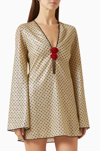 Lumière Rose Pois Kaftan