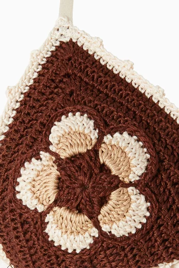 قطعة بيكيني علوية ترينيداد مطرزة بزهور