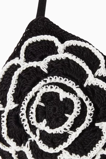 قطعة بيكيني علوية روز كروشيه