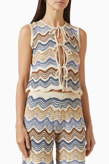 Kari Chevron Top in Knit