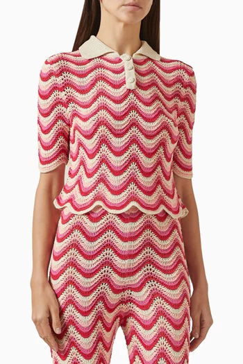 Elodie Chevron Top in Knit