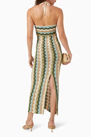 Poppy Chevron Maxi Dress in Knit