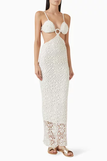 Martina Maxi Dress in Crochet