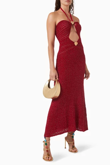 Zully Halter Maxi Dress in Knit