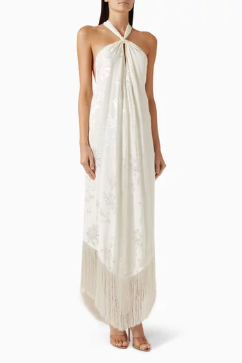 Sash Fringe Maxi Dress