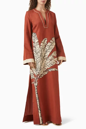 Printed Slit Kaftan