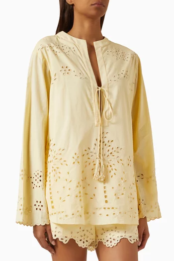 Broderie Anglaise Tunic Top