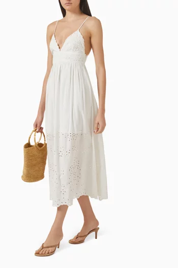Broderie Anglaise Midi Dress