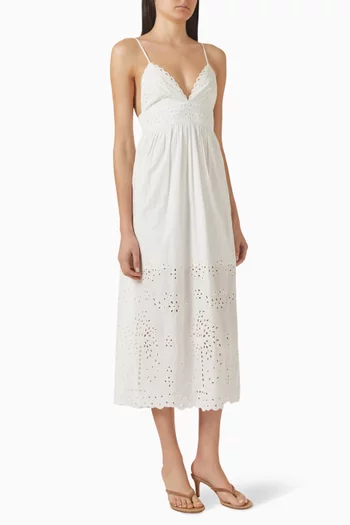 Broderie Anglaise Midi Dress