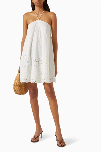 Broderie Anglaise Halterneck Dress