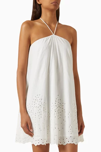 Broderie Anglaise Halterneck Dress