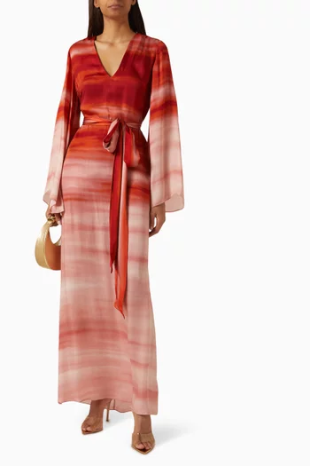 قفطان بحزام ونقشة