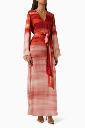 قفطان بحزام ونقشة