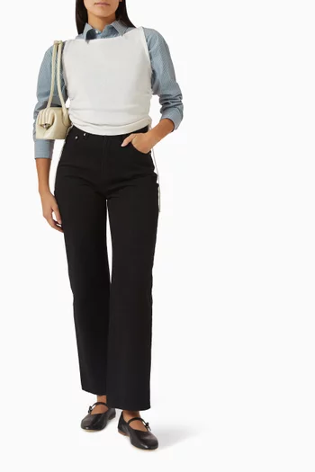 بنطال جينز بقصة فضفاضة دينم