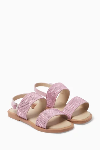 Crystal-Embellished Sandals