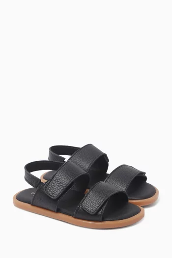 Double Strap Sandals in Leather