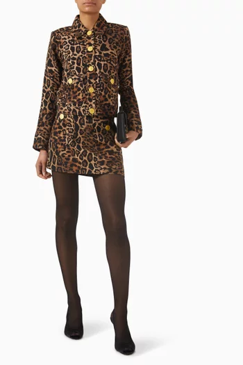 Nyx Leopard-print Cropped Jacket