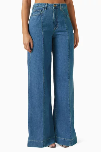 Sandy Wide-leg Jeans in Denim