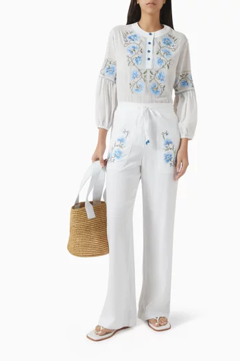 بلوزة لولا كتان