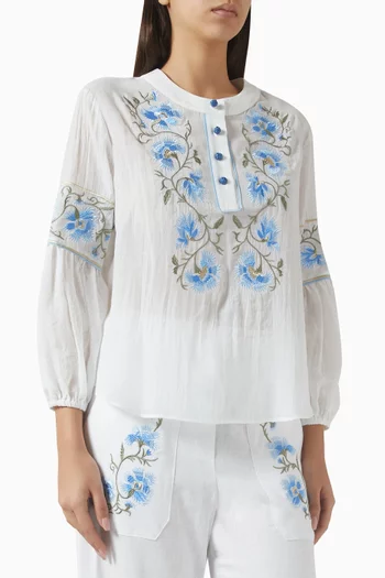 بلوزة لولا كتان