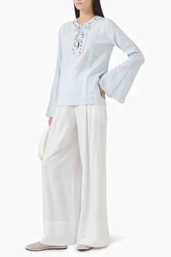 بلوزة جينا كتان