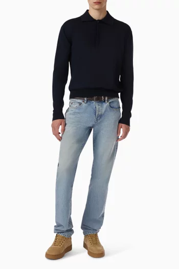 Polo Shirt in Silk-cotton