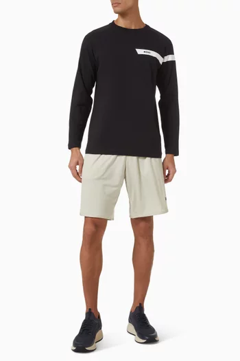 Logo-print T-shirt in Stretch Cotton-jersey