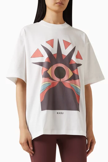 Mystical Eye Oversized T-shirt in Cotton
