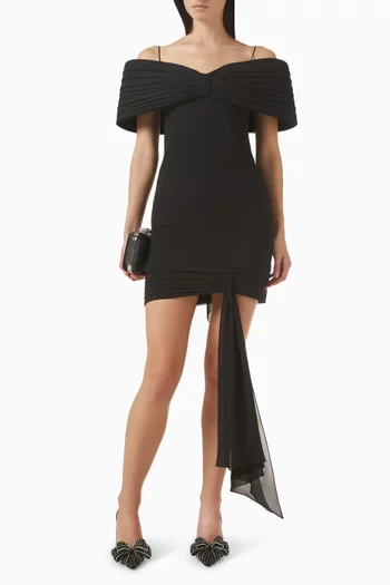 فستان لو كادو قصير بأكتاف مكشوفة شيفون