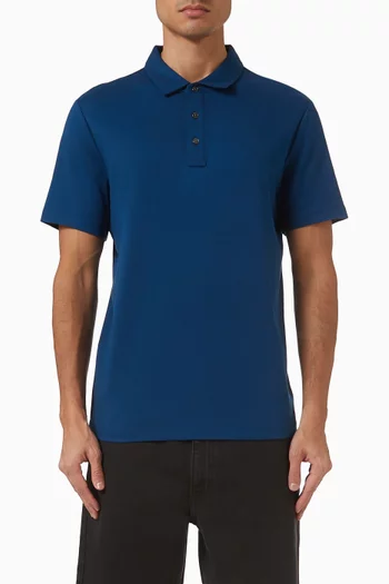 Embroidered Logo Polo Shirt in Cotton