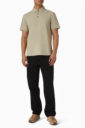 تي شيرت بولو بنسيج بارز