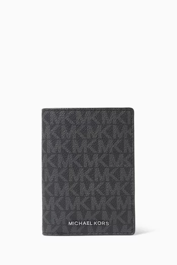 Bifold Card Case in Logo Canvas