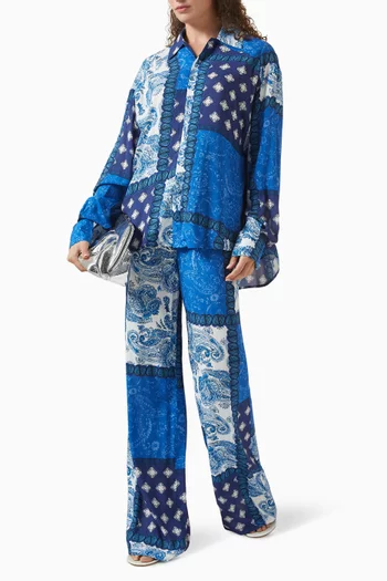 Midnight Paisley Pants in Viscose