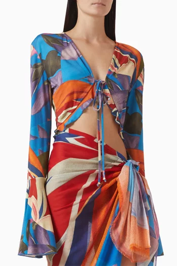 بلوزة بالينكي فلوريس جيرسيه