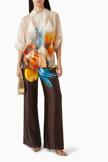 قميص سالبيكون حرير شيفون