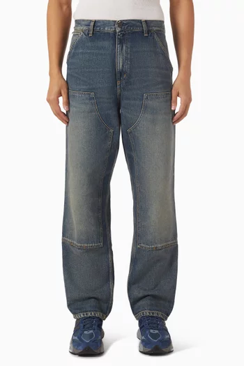 بنطال بطبقة إضافية على الركبتين دينم