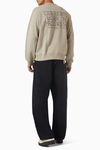 Punched Sweatshirt in Cotton