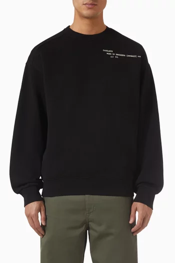 Punched Sweatshirt in Cotton