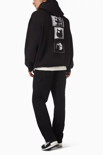 كنزة بغطاء رأس كابس مزيج قطن