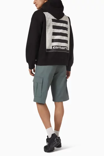 Hooded Archive Lines Jacket in Cotton-blend