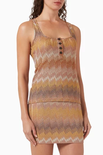 بلوزة منسوجة بلا أكمام مزيج فيسكوز