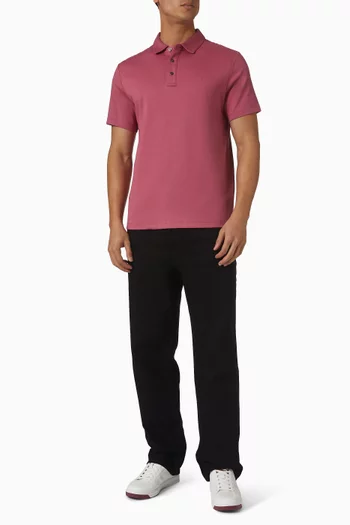 Embroidered-logo Polo Shirt in Cotton