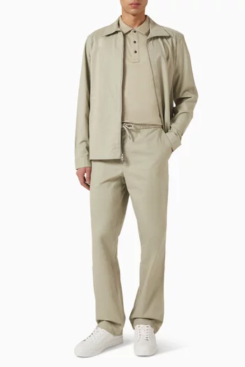 Drawstring Pants in Stretch Cotton