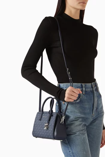 XS Laila Tote Bag in Signature Logo Canvas