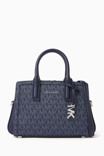 XS Laila Tote Bag in Signature Logo Canvas