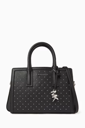 حقيبة ساتشل ليلى صغيرة جلد مزين بحلي